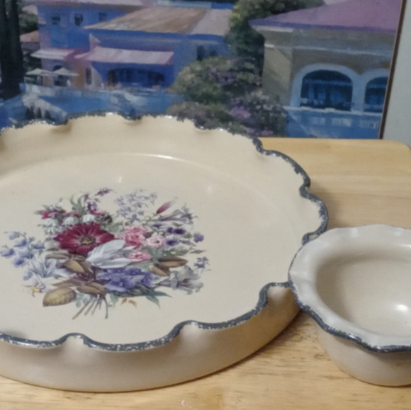 🇺🇸Home & Garden Party Chip and Dip🍜 🍱Set,Like🆕,Nice Gift Made in USA 2002 - Picture 12 of 16